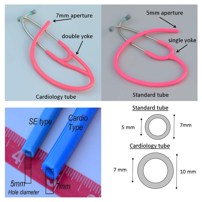 Tubing Compatible with Littmann (r) Master Cardiology (r) and Cardiology III (r) Stethoscope TUBING - 7mm Binaurals T7 Blue 7