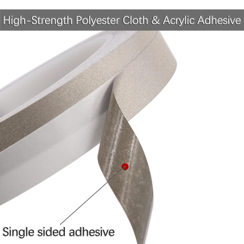 5mm x 20M (0.2in x 65ft) Conductive Cloth Fabric Adhesive Tape, Faraday Tape for EMI Shielding, Interference Signal Blocking, Laptop Mobilephone LCD Repair, Cable Wire Harness Wrapping 5mm