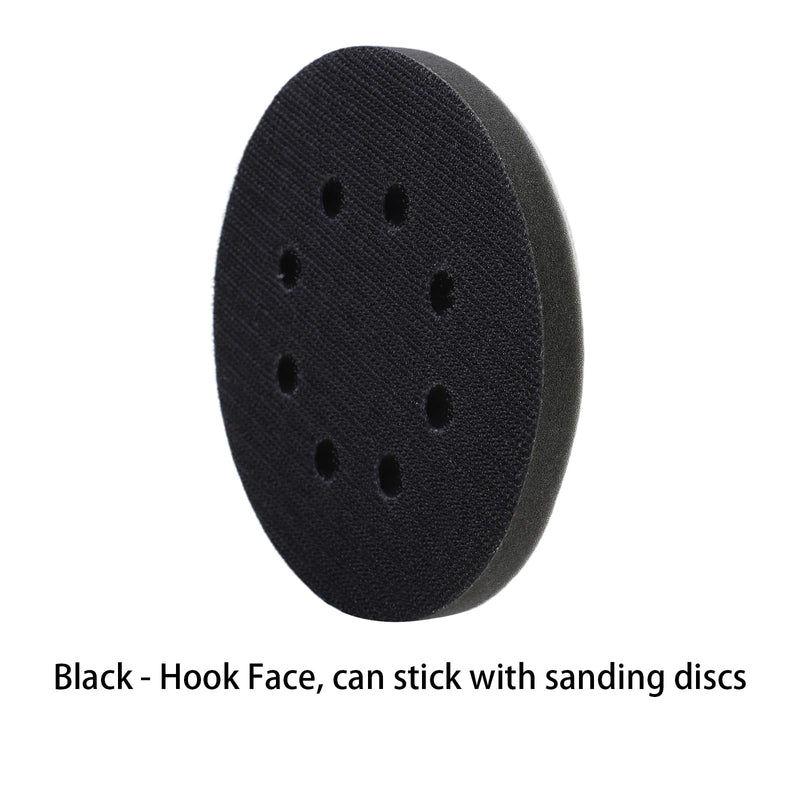 [Australia - AusPower] - 2 Pack 5 Inch 8 Holes Foam Interface Pad Surfprep Foam Sanding Pads for Buffer (2 Pack) 2 Pack 