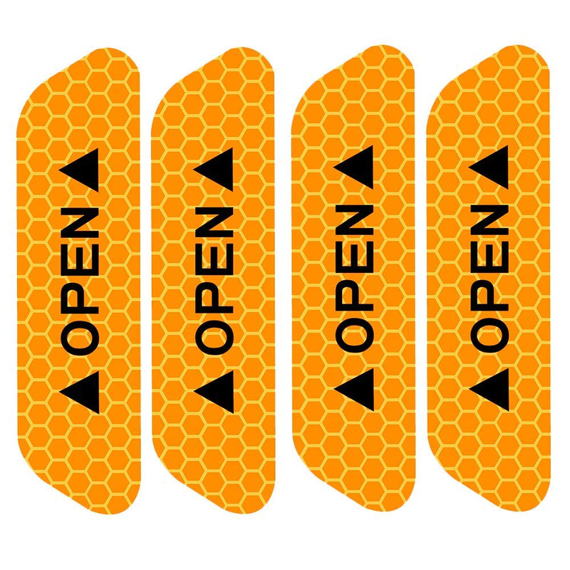 Car Door Open Prompt Anti-Collision Reflective Stickers Tape Conspicuity Safety Caution Warning Sticker for Car Truck Trailer-red Red