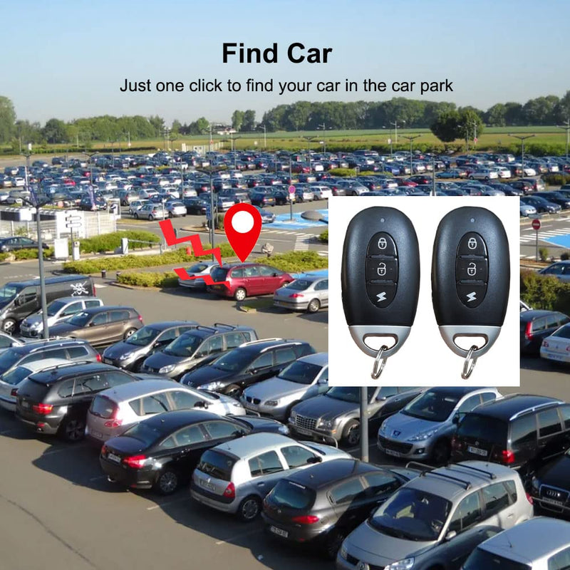 [Australia - AusPower] - DIYV1 1-Way Wireless Car Alarm Vehicle Security System Anti-Theft Burglar Vibration Sensor Horn Siren Universal 12V Auto Anti-Theft Protection System Simple DIY Install Manual Control*2 