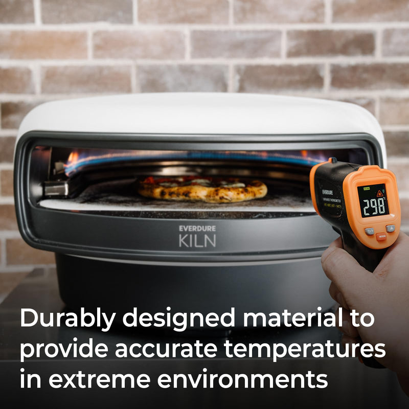 [Australia - AusPower] - Everdure Infrared Temperature Gun for Pizza Ovens - Instant Read IR Digital Laser Thermometer - Celsius and Fahrenheit, Non-Contact, LED, Battery Powered Outdoor Kitchen and Pizza Oven Accessory 