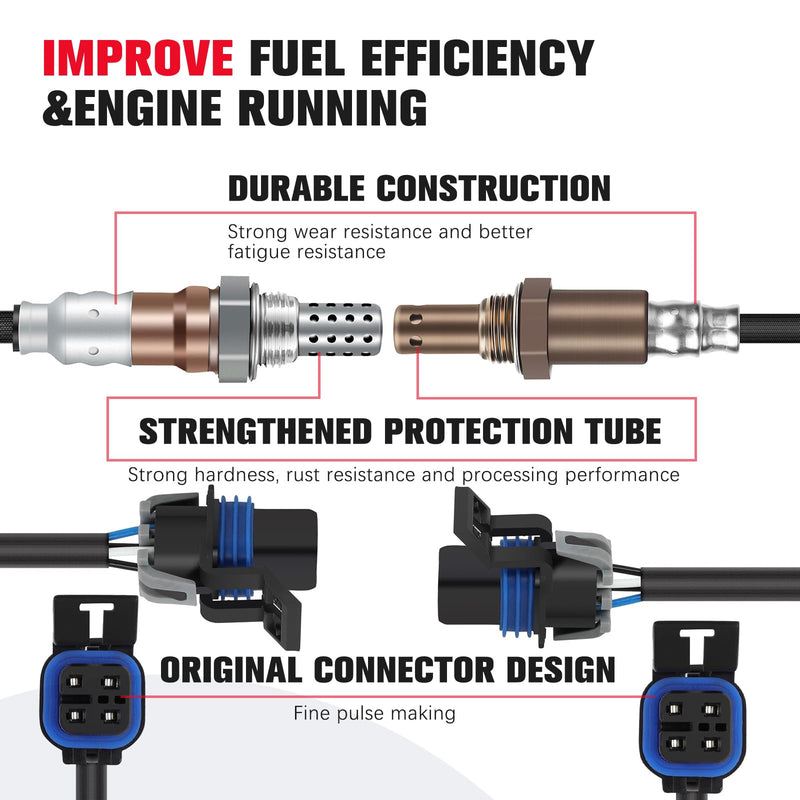 [Australia - AusPower] - O2 Oxygen Sensor Upstream Downstream Compatible with for Chevy Camaro 1998-2002, for Pontiac Firebird 1998-2002 AFS123 234-4087 234-4818 