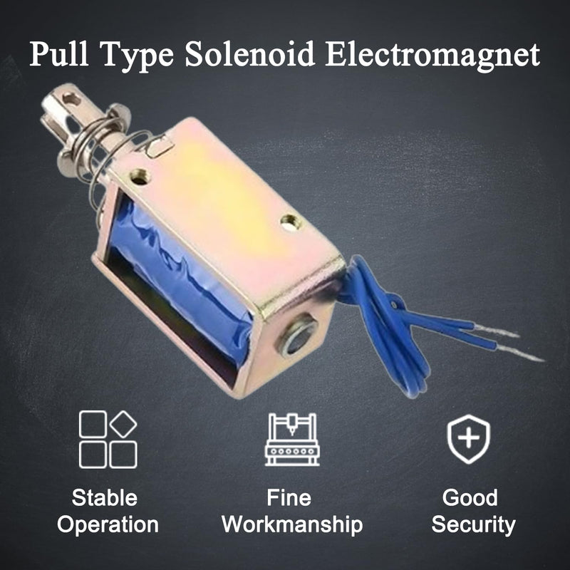 [Australia - AusPower] - Fielect DC 24V 25N Pull Type Solenoid Electromagnet Open Frame Linear Motion Solenoid Electromagnet JF-1039-24V Models : JF-1039-24V 