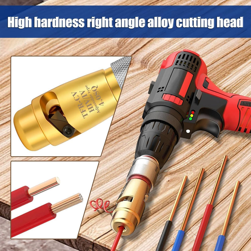 [Australia - AusPower] - Blendixy - Wiringpro™ Wire Stripping Tool & Wire Twisting Connector, Wiring Pro Wire Stripper, Electrician Drill Wire Stripper and Twister, Electrical Wire Twister Tool for Drill Set 