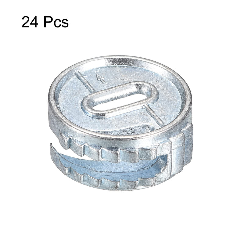 [Australia - AusPower] - HARFINGTON Cam Lock Nut for Furniture, 24pcs 24x11mm Joint Connector Locking Nuts Furniture Connecting Cam Fittings 24 