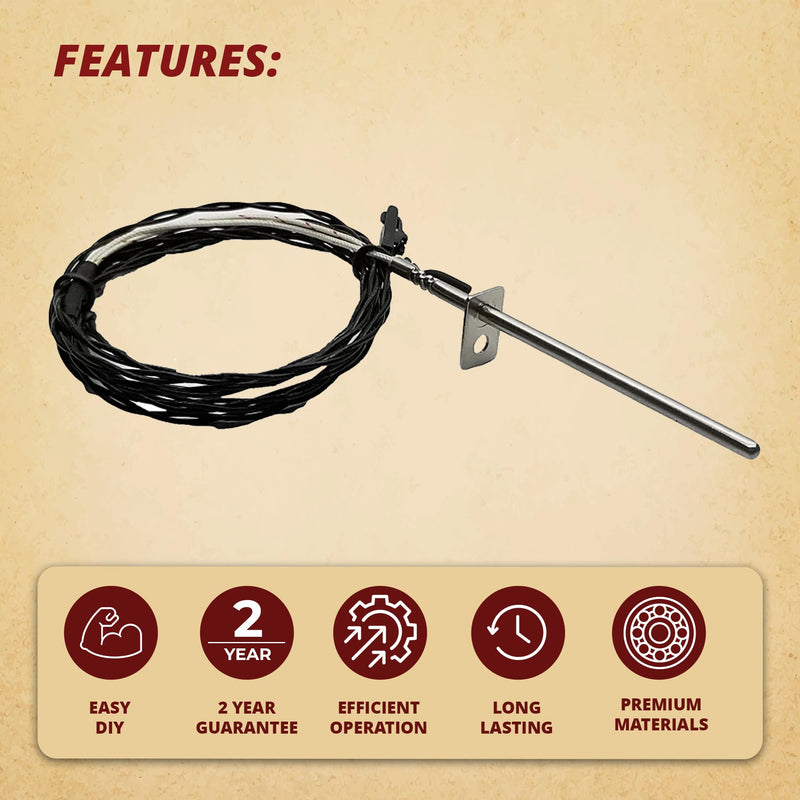 Harman Heatilator Black ESP Thermistor Probe, Fits Pellet Stoves, Coal One Year Warranty, Replacement Part # 3-20-00744