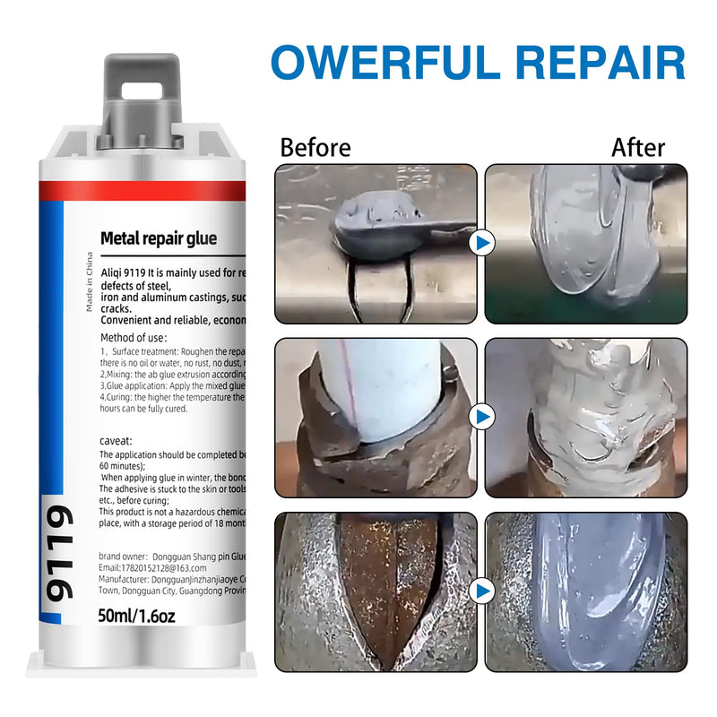 [Australia - AusPower] - Professional Metal Repair Epoxy Glue, 1.6 Oz Heavy Duty Weld - Strongest for Metal, Aluminum, Steel, Stone, Plastic - All Purpose Adhesive 