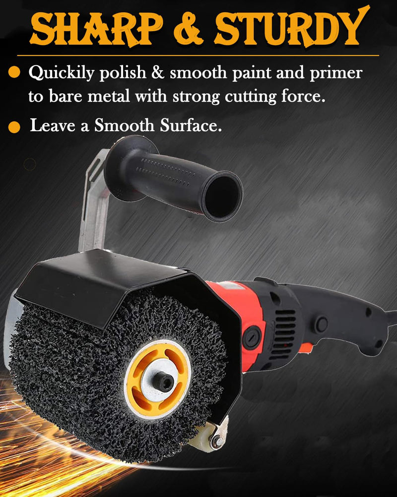 [Australia - AusPower] - 4.5" x 4" Abrasive Drawing Wheel Surface Conditioning Tool, 40 Grit Abrasive Drum for Metal Polishing Paint, Rust, Oxidation - 3/4" Quad Keyway for Hand held Polishing Machine(1) 1 