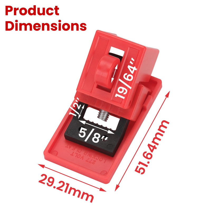 [Australia - AusPower] - Circuit Breaker Lockout Device, 12 Pack - OSHA Compliant, Clamp-On Design for Single Pole Breakers, Premium Grade, Medium (120/277V) 12pcs Medium (120/277 Volt) 
