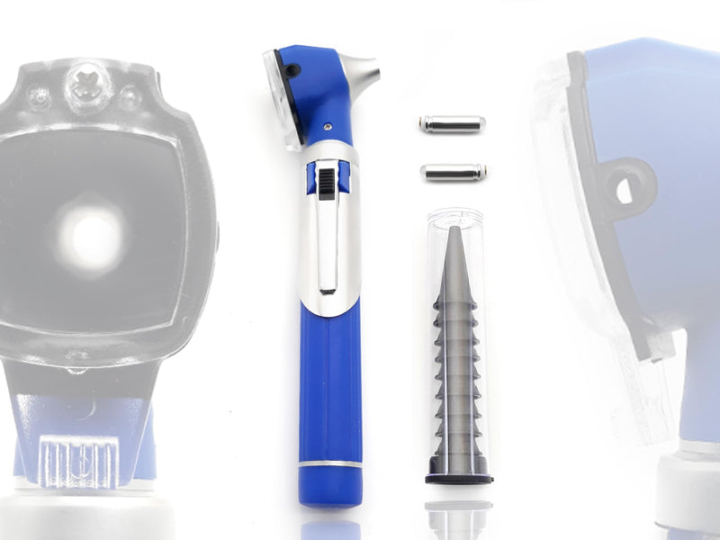 [Australia - AusPower] - Radiance Otoscope - Ear Scope with LED Light and Speculum for Ear Examination and Diagnosis - Ideal for Professional use - Lifetime Warranty - Blue 