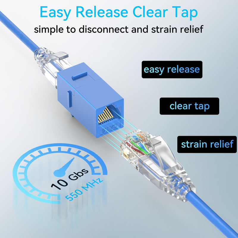 Sokqovt Cat6a Slim Ethernet Patch Cable 3ft (24 Pack), Flexible 10G 550MHZ, 28AWG Pure Copper for Network Cabinet, Cat 6 Blue