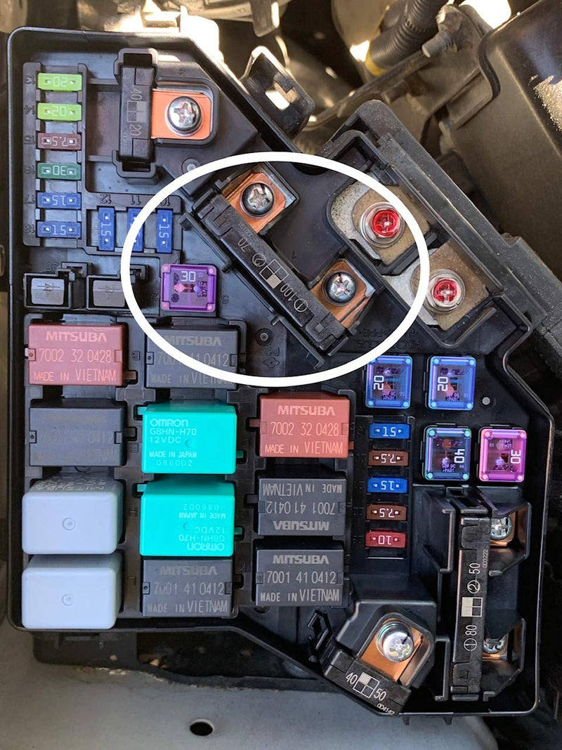 [Australia - AusPower] - New 38231-SDA-A01 38231SDAA01 Multi Block (100Amp / 70Amp) Fuse A w 2 Screws for Accord Civic CRV TSX 1 