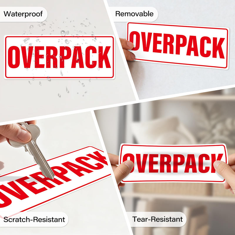Air Specialty Overpack Labels 500 Pcs, Large Overpack Stickers 2-1/2 x 6 Inches Strong Adhesive Waterproof Shipping & Handling Stickers for Transportation Packing Box