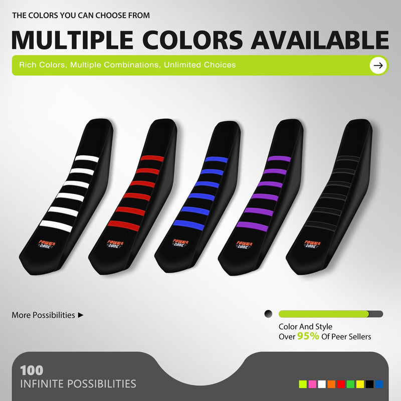 [Australia - AusPower] - Ribbed Electric Bike Seat Cover Compatible with Tutti Soleil 01 - Non-Slip Waterproof Rubber Seat Cushion Protector (Black) Black 