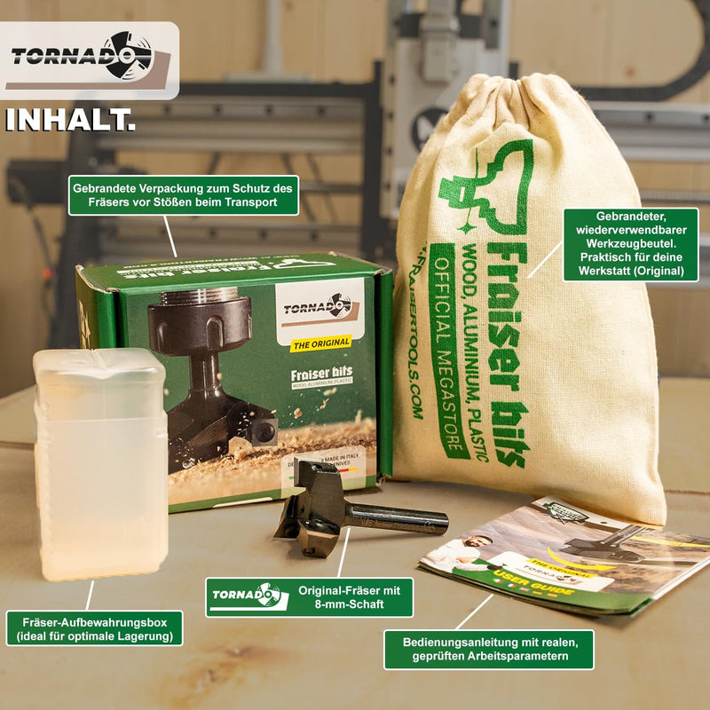 [Australia - AusPower] - Tornado Fraiser Face Cutter 8 mm Shank for Wood Diameter 35 mm with 3 Interchangeable Carbide Blades Coated 10.5 x 10.5 mm Cutter for Router (D = 35 I = 10.5 S = 8) D=35 I=10.5 S=8 tornado 
