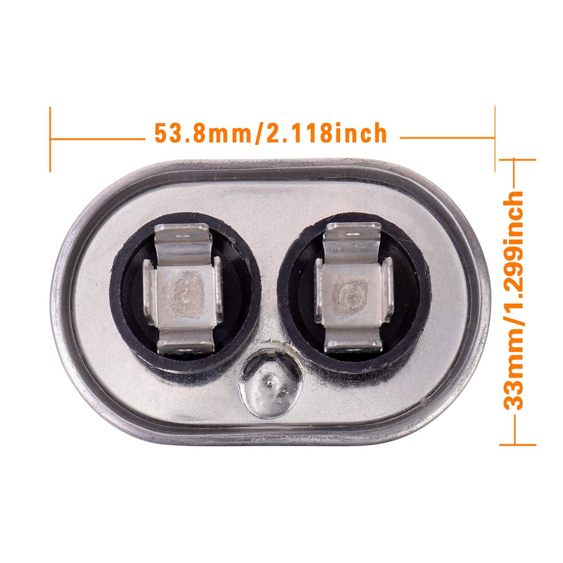 [Australia - AusPower] - 5 uF MFD ±6% 370/440 VAC CBB65 Oval Run Start Capacitor for Fan Start and Cool or Heat Pump Air Conditione or AC Motor Run 5UF 
