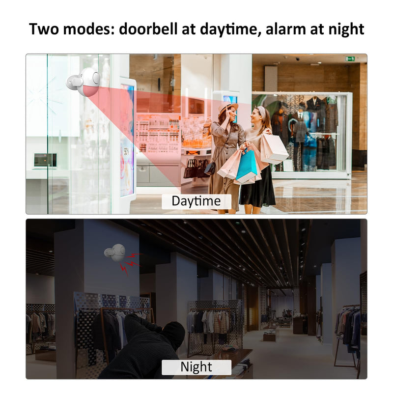 [Australia - AusPower] - 125dB Motion Sensor Alarm Indoor: Wireless Motion Detector Alarm with Siren (328ft Remote Control, Battery Operated) Portable Door Chime Bell Alert Burglar for Shop Home Shed RV 