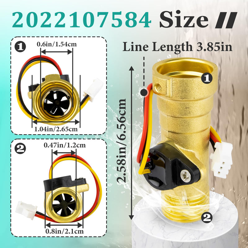 [Australia - AusPower] - Water Flow Sensor for Girard GSWH-2 Tankless Water Heater – Replacement Part #2022107584 (2GWH-24) 1-Pack Upgrade 