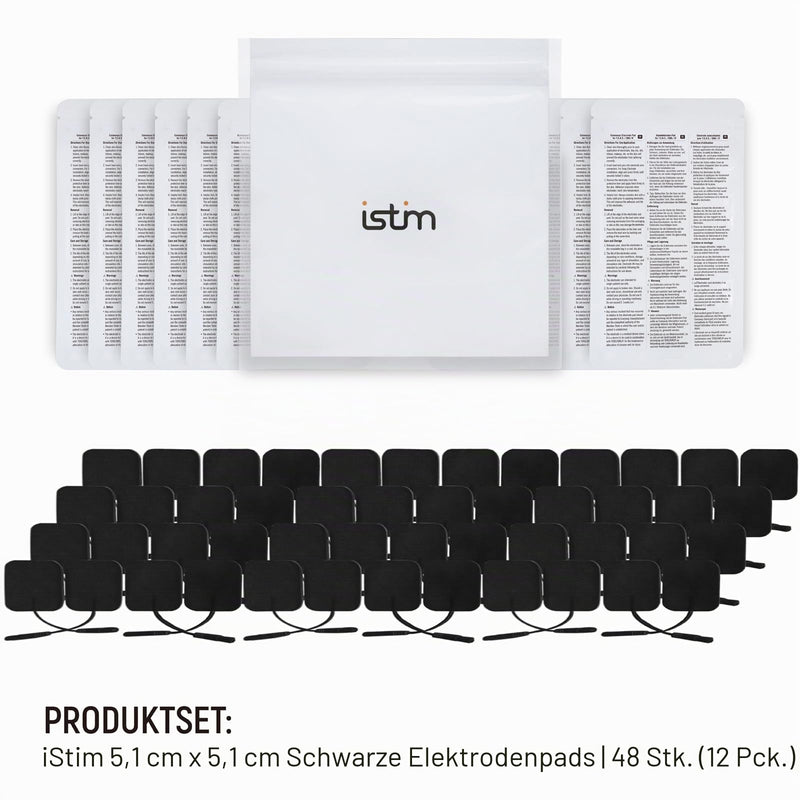 iStim Super Soft 5x5cm TENS Unit Electrodes for TENS Massage EMS - 100% JAPANESE GEL (48)