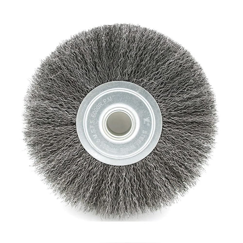 [Australia - AusPower] - Steel Wire Wheel Brush, 75 x 13mm Wheel Wire Brush, Rotating Round Wire Brush for Cleaning Rust, Stripping and Grinding 