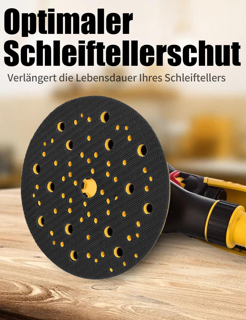[Australia - AusPower] - Protective Pad Diameter 150 mm 70-Hole, Pack of 3 Sanding Disc Protectors with Velcro Fastening, Compatible with Mirka 8295612111, Protective Pad for Random Orbital Sanders, Polishing Disc, Protective 