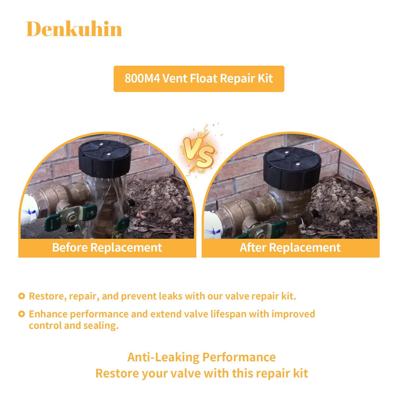 800M4 Vent Float Repair Kit Compatible with Watts 1 inch 800QT Backflow Valve, Fit for 1" Pressure Vacuum Breaker, Repalce 0887715 887715 RK 800M4-FR-V1 (2/Pack)