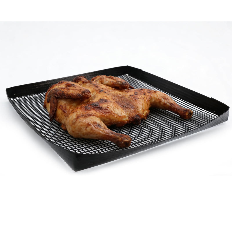 Professional-Grade 2-Pack PTFE Mesh Oven Baskets, 11.5x13.5x1 Inch Non-Stick Solid Oven Trays for Commercial Kitchens & High-Volume Cooking 11.5*13.5 Inch Mesh Oven Basket 2 Pcs