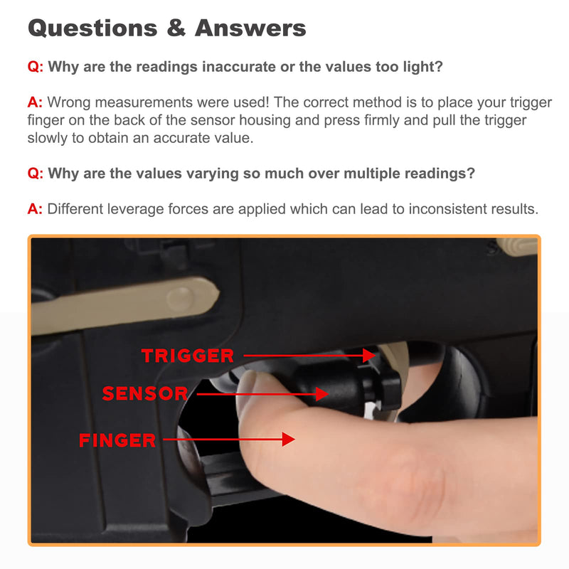 [Australia - AusPower] - Pridefend Professional Digital Trigger Pull Gauge,0-12 lbs Trigger Pull Scale,1 Oz Increments for Accurate Readings,Trigger Pull Gauge with LCD Display (Black) 