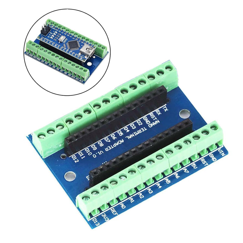 Nano V3-GERUI Board Terminal Adapter Board, Nano Module Pack of 5 | Nano IO V1.O expansion board, simple expansion board with screw terminals