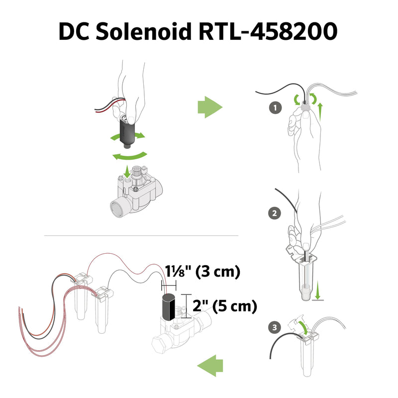[Australia - AusPower] - DC-Latching Solenoid for All Battery-Powered Controllers Using Hunter Irrigation valves 