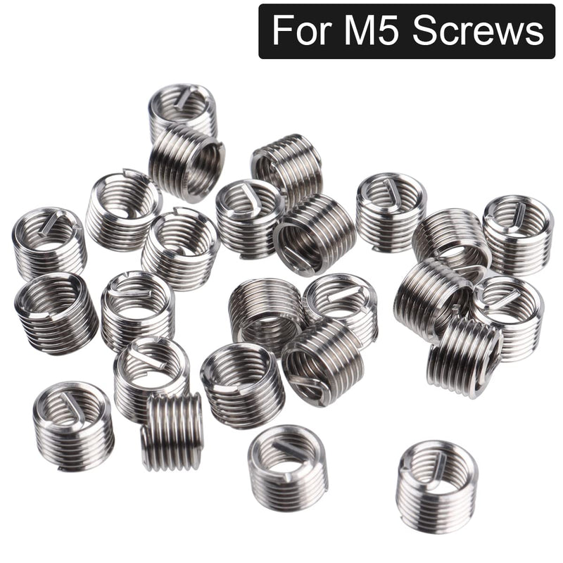 [Australia - AusPower] - Wolfride 30PCS M5 Thread Repair Kit M5 x 0.8mm Helicoil Insertion Tool Thread Restoring Kit 