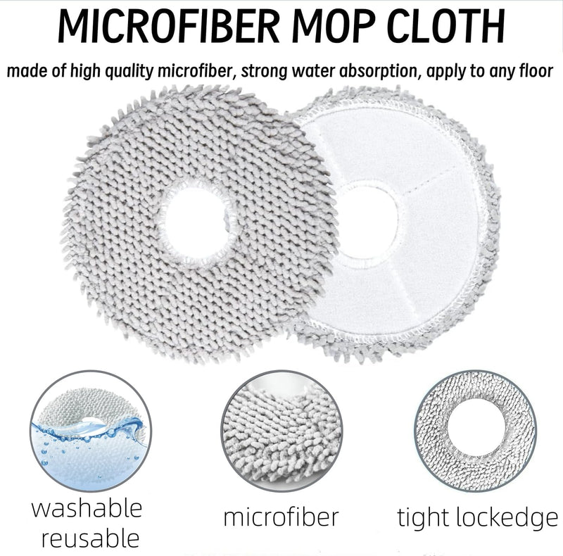 Accessories Kit for Xiaomi S20 Plus / S20+ Robot Vacuum Cleaner, 2 Main Brush, 6 Filters, 6 Side Brushes, 6 Mop Pads, Replacement Parts Spare Repair Attachments