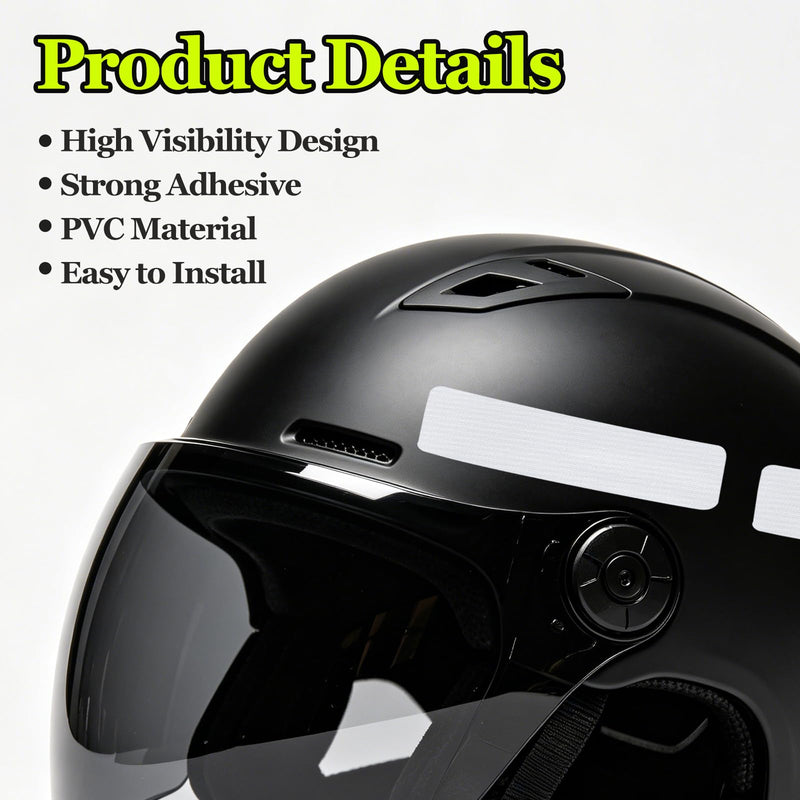 PATIKIL Hard Hat Reflective Stickers, (5 x 6 Inch, Silver White) (7 Pcs), Retro Reflective Safety Tape Durable Adhesive Helmet Stickers, Suit for - Hard Hats/Helmets/Mailboxes