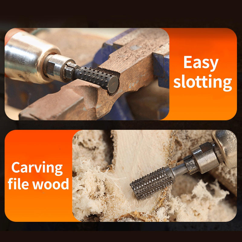[Australia - AusPower] - Pack of 10 Wood Cutters for Drill, Wood Rasp Rasp Set, Files, Wood Drill Bit Set, Drill Shank Tool, Wood Carving Ball Cutter, Wood Cutter, Tenon Mill, Cone Cutter 