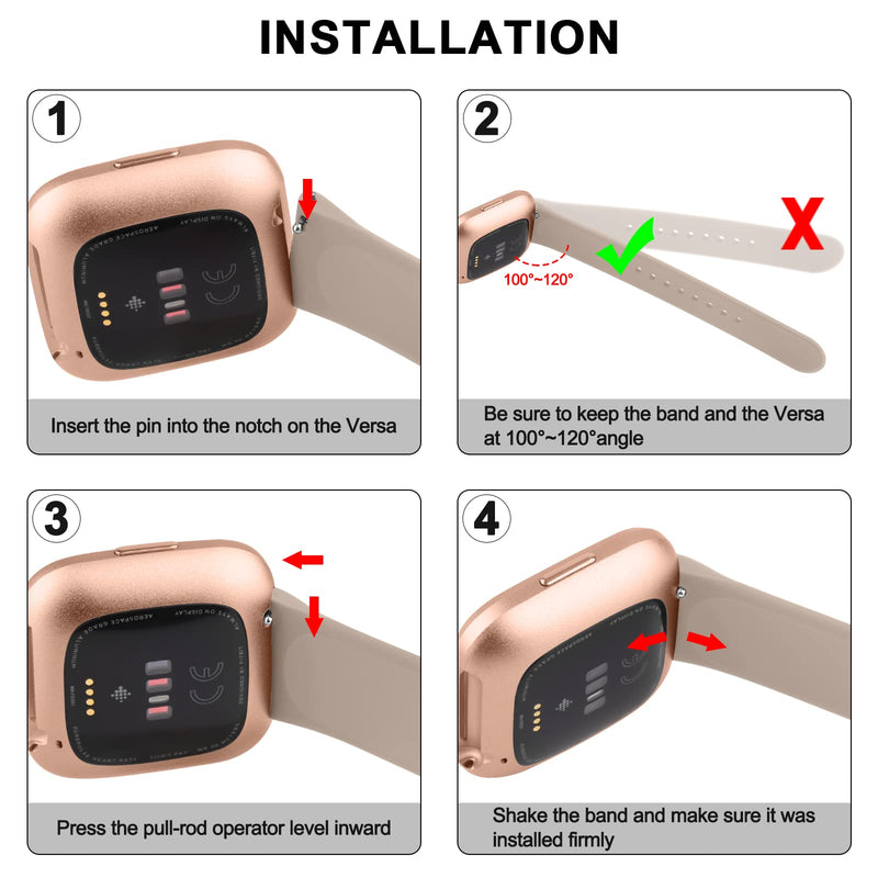 [Australia - AusPower] - Vancle Silicone Bands Compatible with fitbit versa 2 watch bands women men, Soft Breathable Sport Replacement Wristbands for Fitbit Versa 2 / Fitbit Versa/Versa Lite/Versa SE Milk Tea 