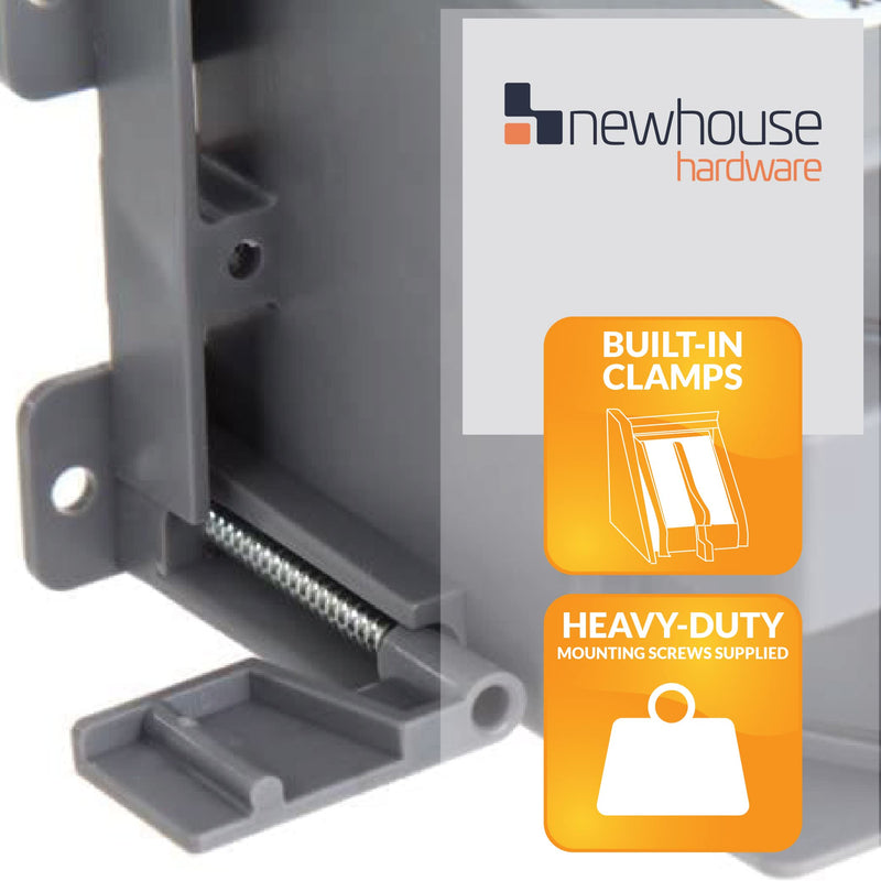 Newhouse Hardware 1-Gang PVC Old Work Electrical Outlet Box (12-Pack) | 14 cu. in. Plastic Junction Box for Switches, GFCI, or Duplex Receptacle Outlet | Old Work Electrical Box for Home Improvement 1-Gang (14 cu. in.) 12