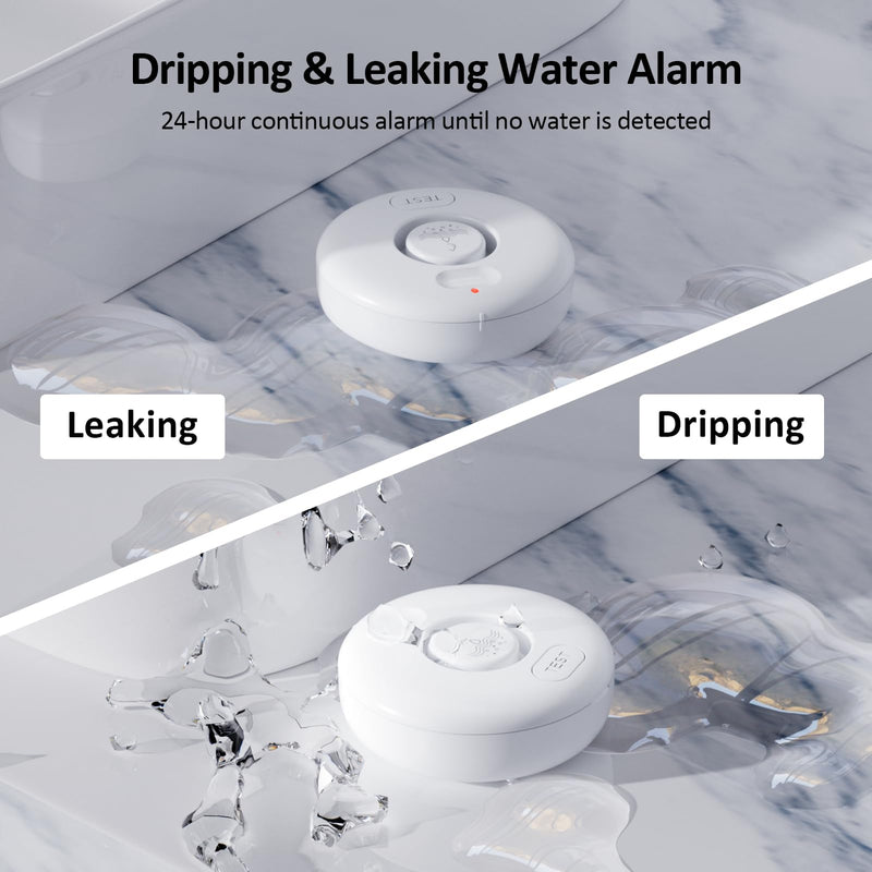 [Australia - AusPower] - WiFi Water Leak Detectors for Home 3 Pack, Wireless Smart Water Leak Sensor, 120dB Adjustable Water Sensor Alarm Leak Detector, APP Alerts, 3 Water Sensors & 1 Hub for Kitchen, Bathroom, Sink, Laundry WD71 water alarm *3+Hub 