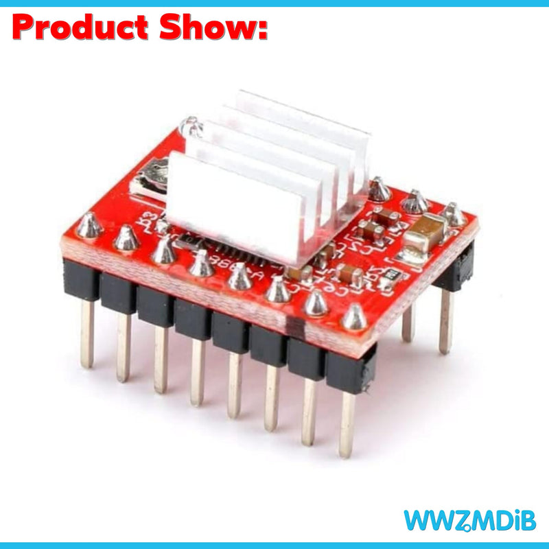 [Australia - AusPower] - A4988 Stepper Motor Drive with Heat Sink for Arduino, 3D Printer, CNC Machine or Robotics (3Pcs A4988) 3pcs A4988 