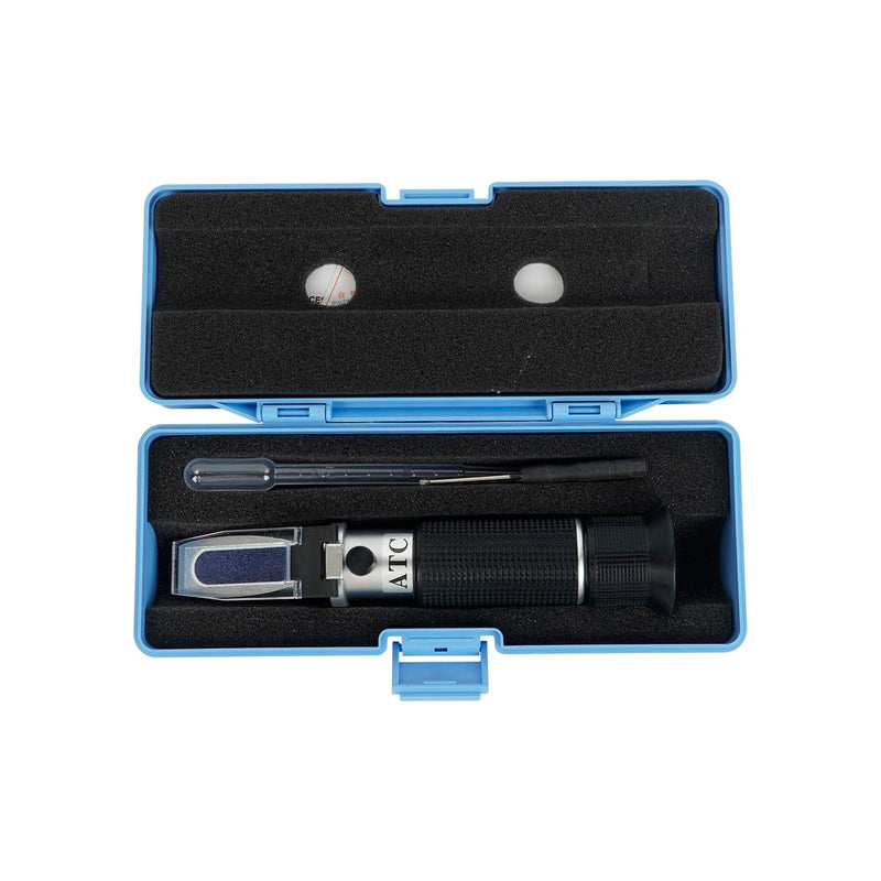 [Australia - AusPower] - Honey Refractometer with ATC, Portable Refractometer for Honey Moisture,Triple Scale (Honey Moisture: 12-27%, Brix: 58-90%, Baume: 38-43°),Ideal for Honey, Molasses,Maple Syrup,Fruit jam 