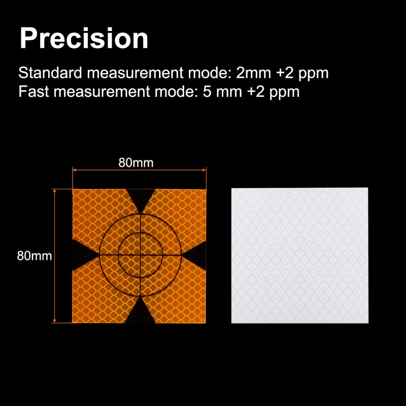 HARFINGTON 10pcs Survey Reflector Target 80x80mm Self-Adhesive Reflective Tape Survey Target Sheets for Total Stations, Yellow