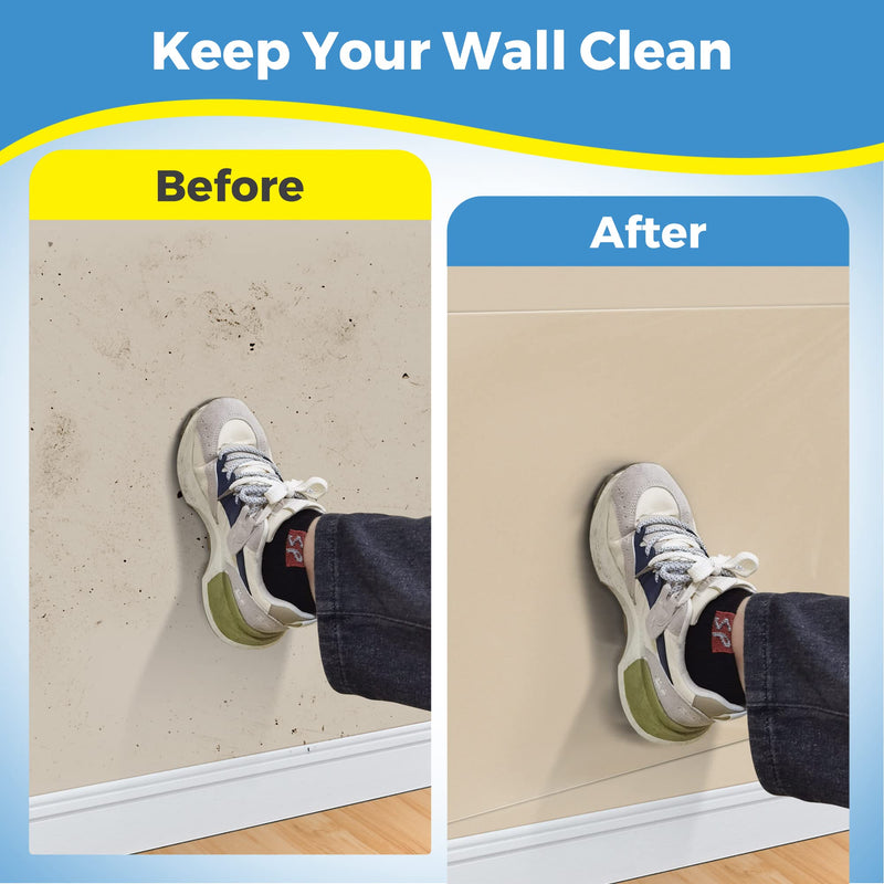 Electrostatic Wall Protective Film, Clear Protector Removable Contact Paper, Transparent Static Cling, Plastic Wall Protector from Trash Can, Chair Back, Furniture, Door 9.84ft 15.7inx9.84ft
