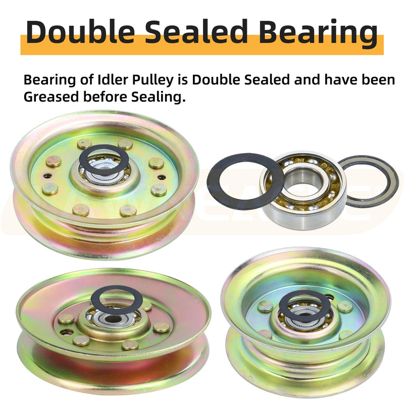 [Australia - AusPower] - 532177968 Idler Pulley with 596481401 Pulley 532193195 Pulley Replaces 177968 Pulley 193197 Husqvarna 532193197 Husqvarna 532175820 175820 Pulley Craftsman Idler Pulley 175820 