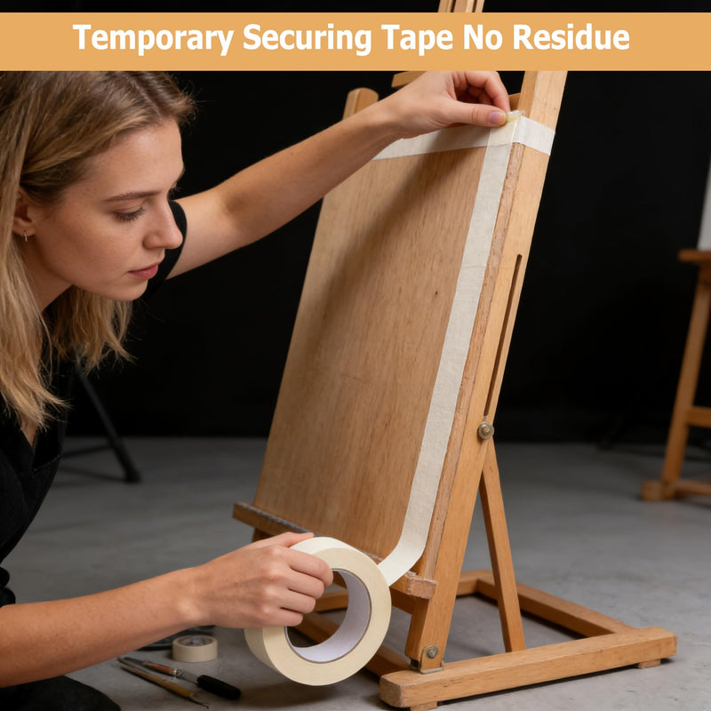 OurAura White Masking Tape, 0.75 Inch Wide x 55 Yards x 10 Rolls, Bulk Crepe Paper Painters Tape for Paint Work, Home Projects, Art Craft, School and Office (550 Yards Total) 0.75 Inch x 10 Rolls