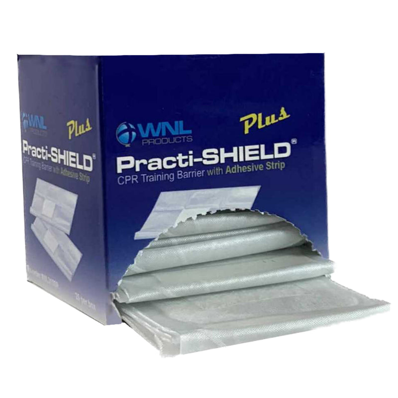 [Australia - AusPower] - WNL Products WL3150P-2PACK CPR Practi-Shield PLUS Deluxe Manikin Training Protectors with Adhesive Strip - 50 Shields 