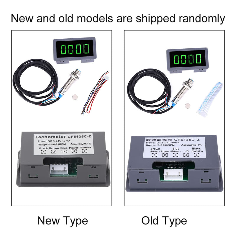 [Australia - AusPower] - 4 Digital LED Tachometer RPM Speed Meter+Hall Proximity Switch Sensor NPN DC 8-24V 40mA 10-9999RPM for Lathes Conveyor Belts RPM Speed Measurement(Green) 