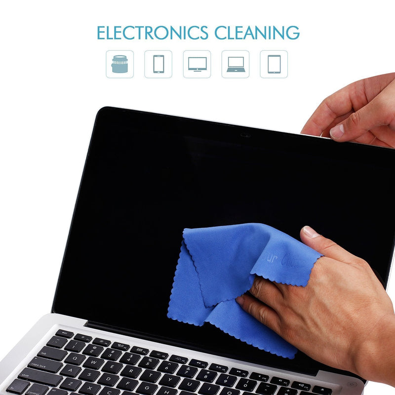 [Australia - AusPower] - Your Choice Microfiber Cleaning Cloths 6 Pack for Eyeglasses, Camera Lens, Cell Phones, CD, DVD, Computers, Tablets, Laptops, Telescope, LCD Screens and Other Delicate Surfaces Cleaner 