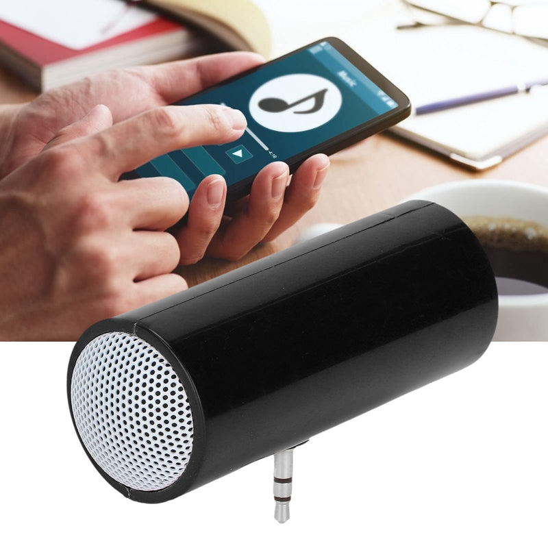[Australia - AusPower] - PUSOKEI Mini Portable Speaker, Wireless Plug in Speaker with Clear Bass 3.5mm AUX Audio Interface, Plug and Play for Smartphone Tablet Computer MP3 and MP4(Black) black 