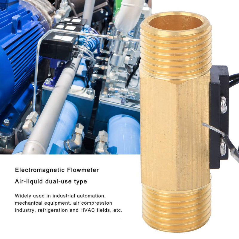 [Australia - AusPower] - YWBL-WH Water Hall Effect Sensor Switch with 1/2-inch Interface Electromagnetic Flowmeter Brass Industrial Accessory, Valve 