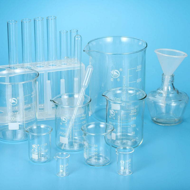 PATIKIL 3Pcs 100ml Low Form Glass Beaker, 3.3 Borosilicate Glass Graduated Printed Scale Measuring Cups with Spout for Kitchen Lab Liquids (Pack of 2) 100ml (Pack of 2)